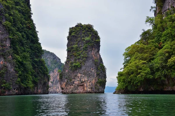 Insel Meerblick Der Nähe Von Phuket Thailand Mit Blauem Türkisfarbenem — Stockfoto