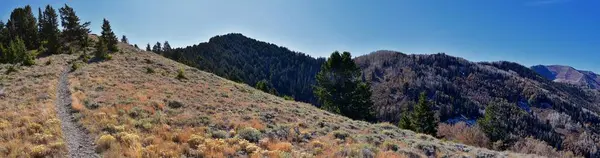 Blick Vom Butterfield Canyon Auf Die Oquirrh Kette Entlang Der — Stockfoto