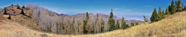 Butterfield Canyon Túraútvonal Kilátás Nyílik Oquirrh Tartomány Mentén Wasatch Front — Stock Fotó