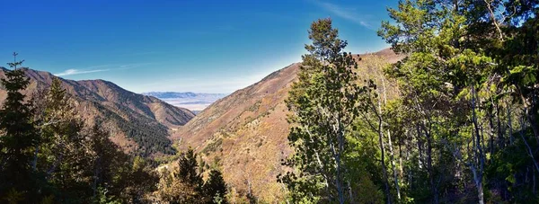 Vistas Panorámicas Tooele Desde Las Montañas Oquirrh Senderismo Mochilero Largo — Foto de Stock