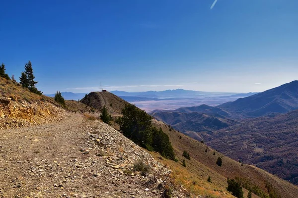 Wasatch Front Rocky Krajobrazy Górskie Zakresu Oquirrh Patrząc Jezioro Utah — Zdjęcie stockowe