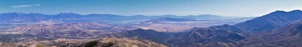 Wasatch Front Rocky Mountain Landschappen Uit Oquirrh Bereik Kijken Naar — Stockfoto