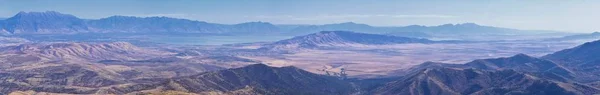 Wasatch Front Βραχώδη Τοπία Mountain Από Oquirrh Σειρά Κοιτάζοντας Λίμνη — Φωτογραφία Αρχείου