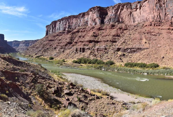 Moab Panorama Views Colorado River Highway 128 Utah Hal Jackass — Stock Photo, Image