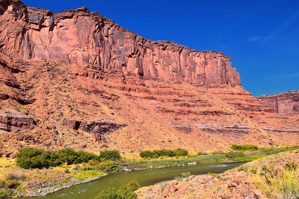 Moab Vista Panoramica Della Colorado River Highway 128 Nello Utah — Foto Stock