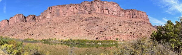 Moab Panorama Sur Colorado River Highway 128 Dans Utah Autour — Photo
