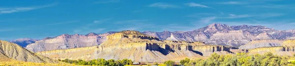 Panorama Uitzicht Bergen Woestijn Landschap Rond Price Canyon Utah Vanaf — Stockfoto