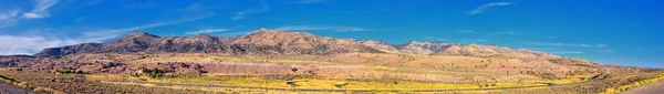 Панорама Розглядає Гори Пустелю Ландшафт Навколо Каньйону Прайс Юта Шосе — стокове фото