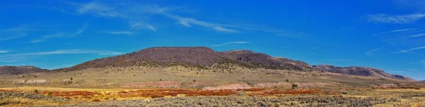 摩押全景 Moab Panorama 俯瞰犹他州191号公路沿线的沙漠山脉 介于摩押和普赖斯之间 峡谷和拱门国家公园附近的风景秀丽的自然景观 美利坚合众国 Usa — 图库照片