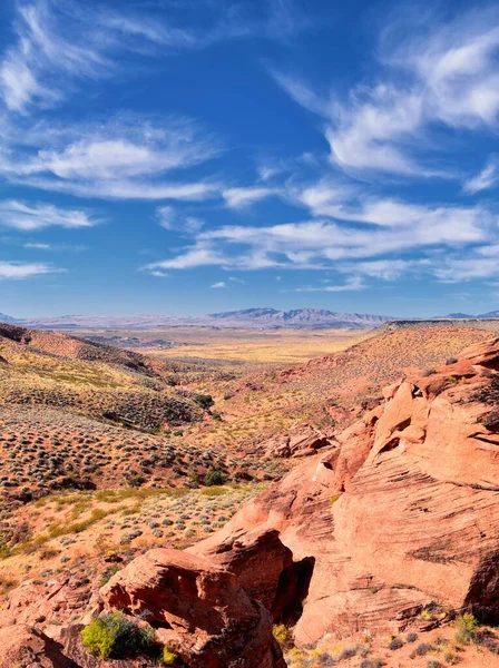 Red Cliffs National Connection Area Wilderness Snow Canyon State Park — стоковое фото