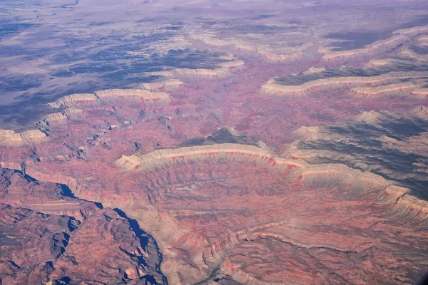 Grand Canyon National Park Arizona Flygfoto Från Flygplan Unesco World — Stockfoto
