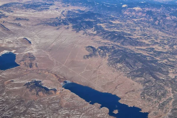 Colorado Rocky Mountains Vedute Panoramiche Aeree Aeroplano Paesaggi Astratti Cime — Foto Stock