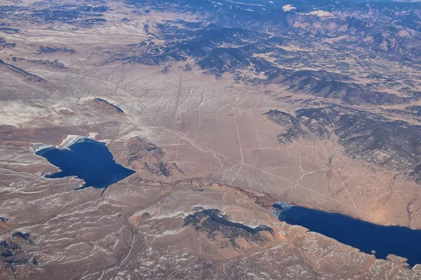 Colorado Rocky Mountains Vedute Panoramiche Aeree Aeroplano Paesaggi Astratti Cime — Foto Stock