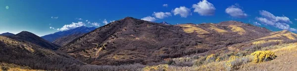 Blick Auf Die Wespen Front Felsigen Bergen Aus Dem Oquirrh — Stockfoto