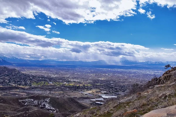 Vista Panorámica Salt Lake Valley City Desde Sendero Red Butte —  Fotos de Stock
