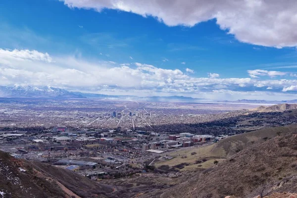 Salt Lake Valley City Panoramiczne Widoki Red Butte Trail Salonu — Zdjęcie stockowe