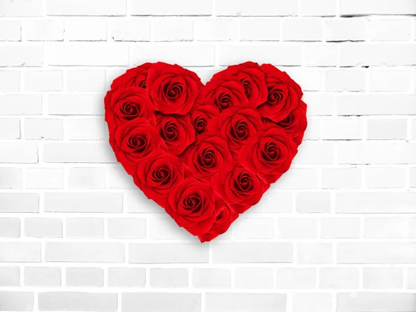 Καρδιά Αγάπη Τριαντάφυλλα Ημέρα Του Αγίου Βαλεντίνου Φεβρουαρίου Αγαπώ — Φωτογραφία Αρχείου