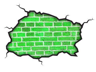 etiket CIANT, fatura renkli duvar tuğla, düzensiz doku, tuğla,              