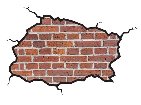Sticker Ciant Invoice Colored Wall Brick Uneven Texture Brick — Stock Photo, Image