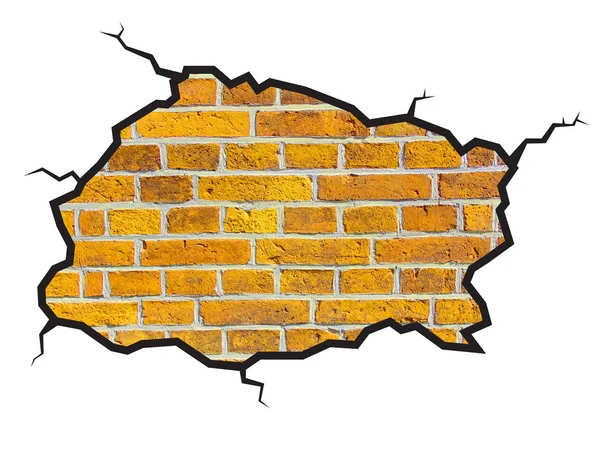 Klistermärke Ciant Fakturera Den Färgade Vägg Brick Ojämn Textur Tegel — Stockfoto