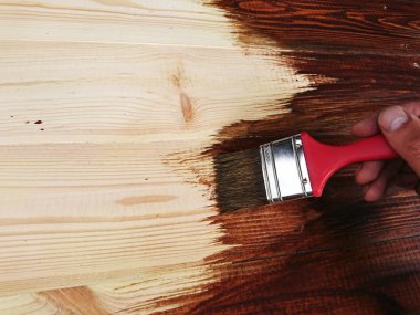 uygulama bejcy veya ahşap fırça ile boya 