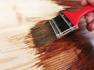 uygulama bejcy veya ahşap fırça ile boya 