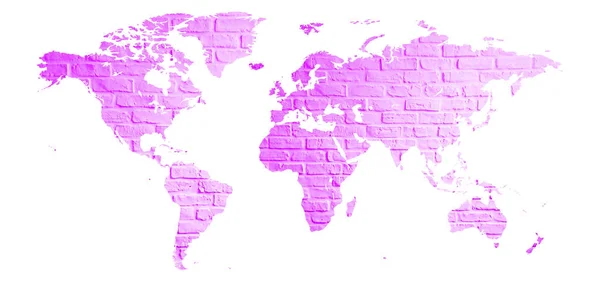 Rnokolorowa Mapa Nosso Mundo Mapa Terra Com Todos Continentes — Fotografia de Stock