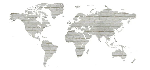 Rnokolorowa Mapa Nosso Mundo Mapa Terra Com Todos Continentes — Fotografia de Stock