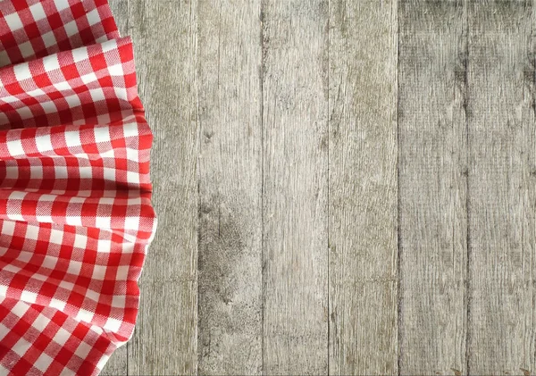 White Red Plaid Tablecloth Colorful Tablecloths — Stock Photo, Image