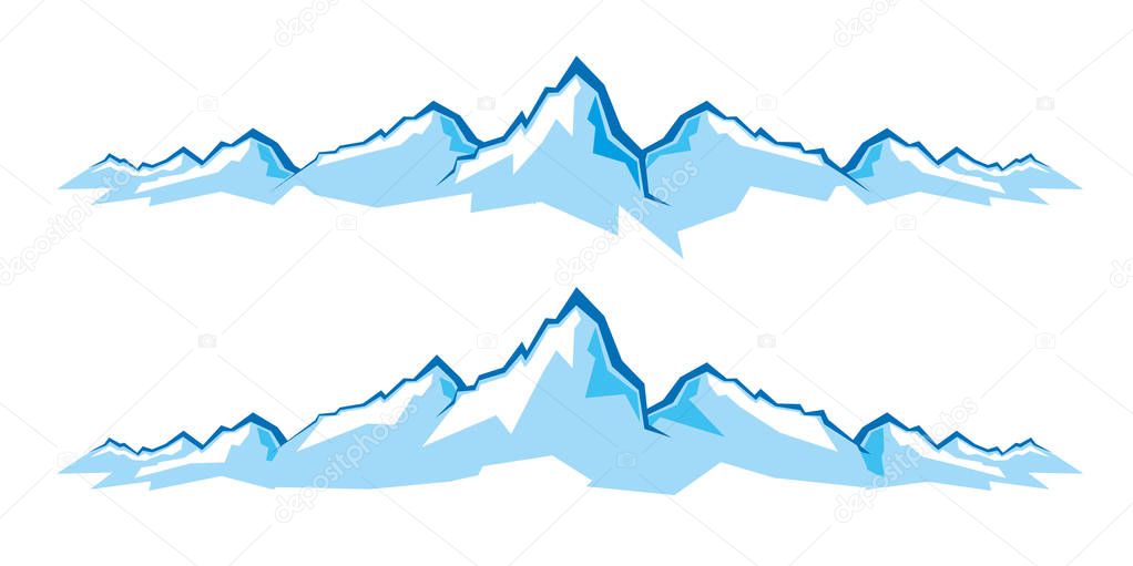 vector image of mountains 