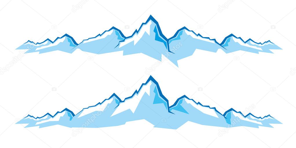 Vector image of mountains