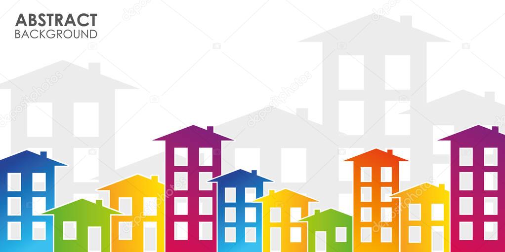 houses, apartments, real estate, skyscrapers, graphics vector showing the city 