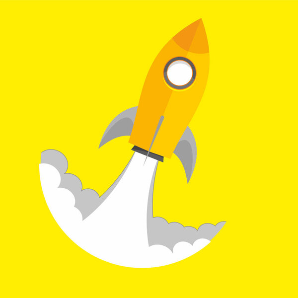 rocket, spacecraft, rocket taking off into the unknown - symbol of the company's start-up