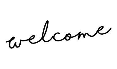 Mektup işareti hoş geldiniz, yabancıları hoş geldiniz, arkadaşlar hoş geldiniz 