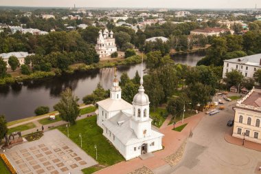 Kremlin Meydanı, Vologda, Rusya Federasyonu üstten görüntülemek