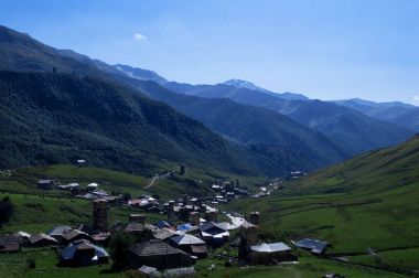 Svaneti Gergia yerleşim Ushguli