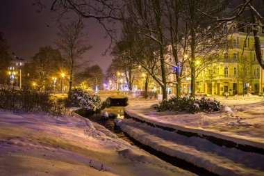 Küçük Batı Bohemian spa kasabasında merkezi Spa Parkı Marianske Lazne (Marienbad)-Çek Cumhuriyeti