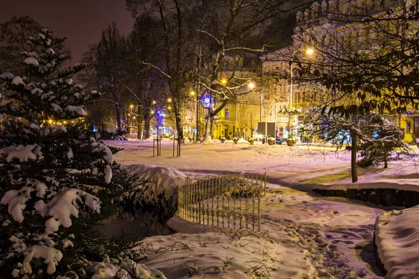 Küçük Batı Bohemian spa kasabasında merkezi Spa Parkı Marianske Lazne (Marienbad)-Çek Cumhuriyeti