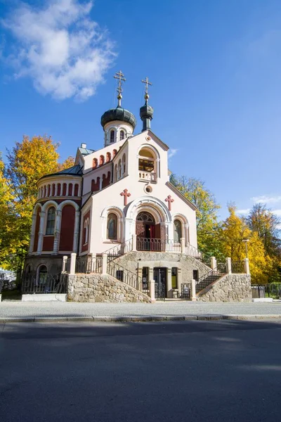 Iglesia Ortodoxa Rusa San Vladimir Marianske Lazne Marienbad Gran Ciudad — Foto de Stock