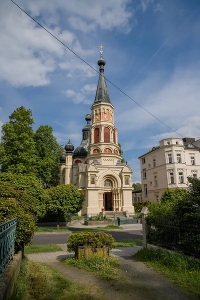 Iglesia Ortodoxa Princesa Olga Kiev Frantiskovy Lazne Franzensbad República Checa — Foto de Stock