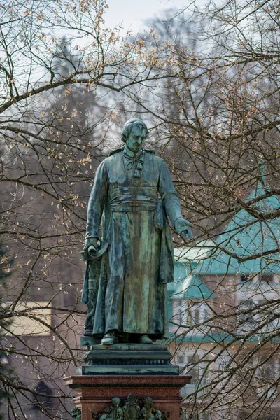 Statue Des Klosters Tepla Abt Reitenberger Einer Der Kurgründer Kurort — Stockfoto