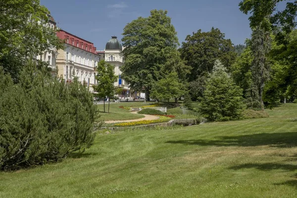 Central Spa Park Marianske Lazne Marienbad Csehország — Stock Fotó