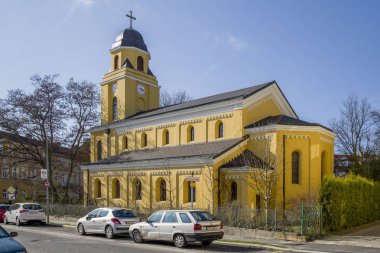 Çek spa kasabasındaki Evanjelik Kilisesi Frantiskovy Lazne (Franzensbad) - Çek Cumhuriyeti