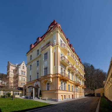 Marianske Lazne, Çek Cumhuriyeti - 25 Mart 2020: Marianske Lazne 'deki Spa Oteli)