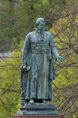 Manastır Tepla başrahibi Reitenberger 'in - spa kurucularından - heykeli Marianske Lazne (Marienbad) - Çek Cumhuriyeti