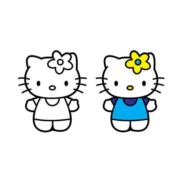 Hello Kitty impreso en póster — Vector de stock