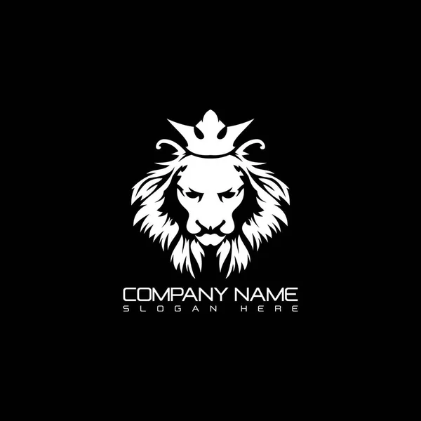 Logo tête de lion design — Image vectorielle