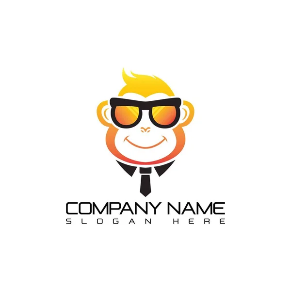 Geek maymun Logo şablonu.