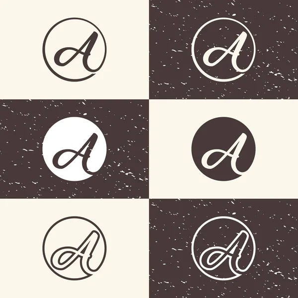 Letras abstratas do logotipo Um estilo vintage . —  Vetores de Stock