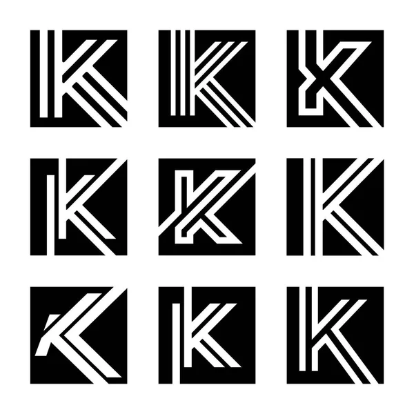 Lettre abstraite K concept de logo vecteur . — Image vectorielle